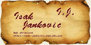 Isak Janković vizit kartica